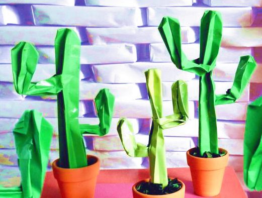 Origami Mexican Cactuses