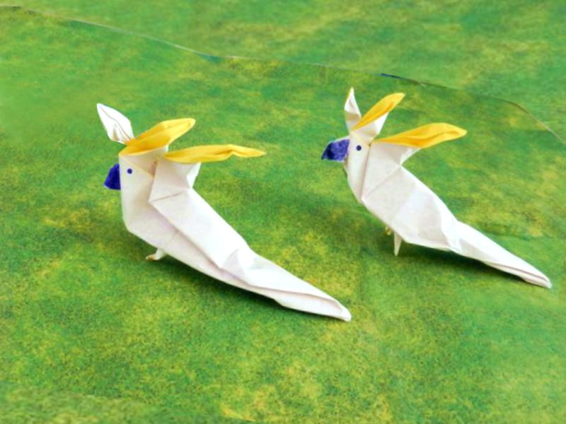Origami Cockatoos