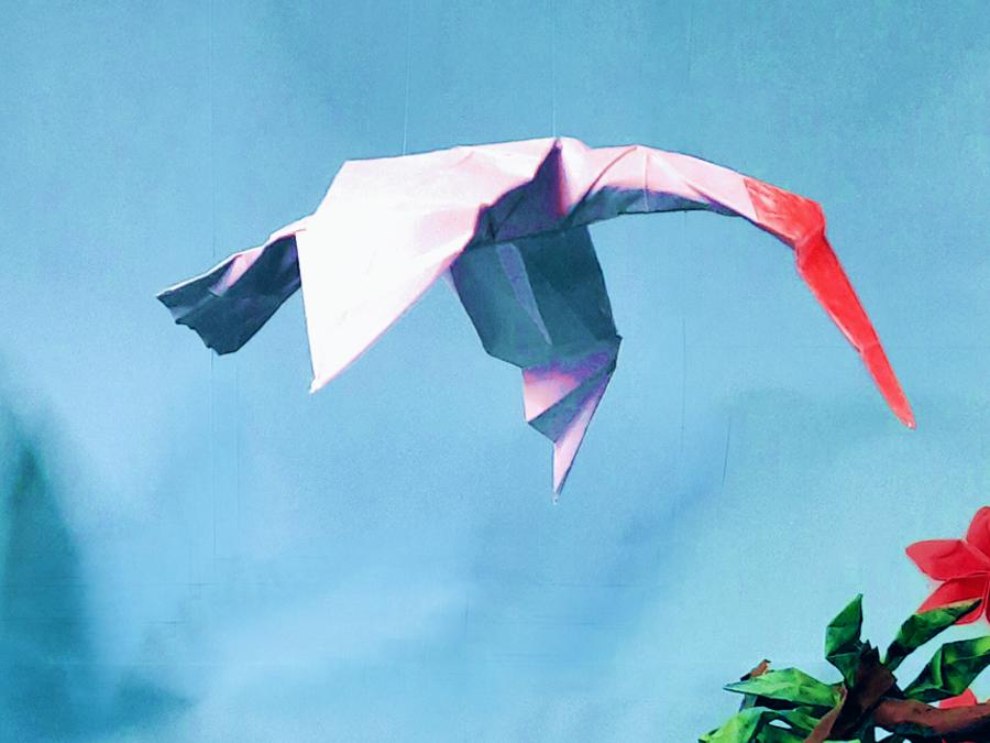 Origami Kuifibis Vogel