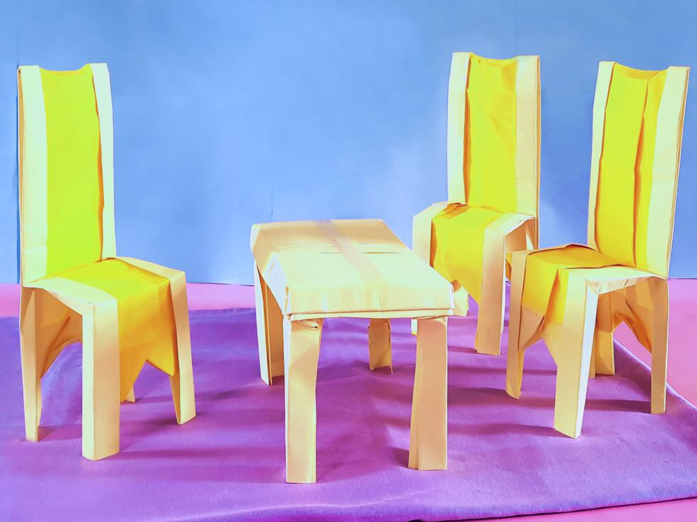 Origami Table and Chairs