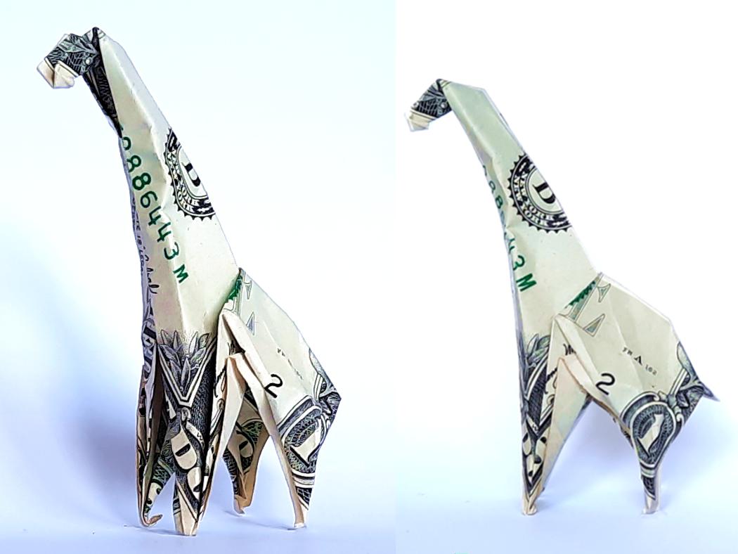 Dollar Bill Origami Giraffe