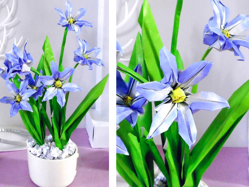 Origami Sneeuwroem Bloemen