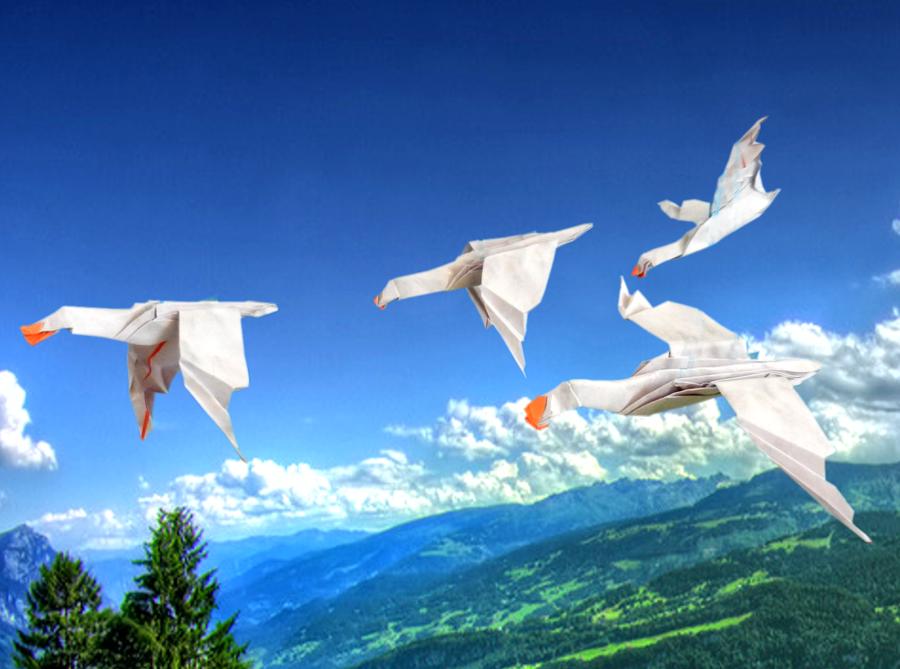 Origami Goose