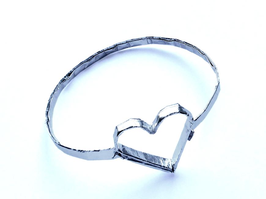 Origami heart bangle Origami heart bangle