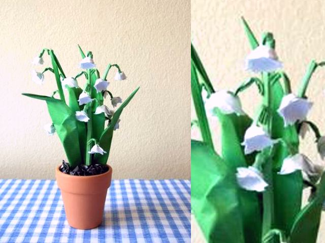 Origami Lily of the Valley
