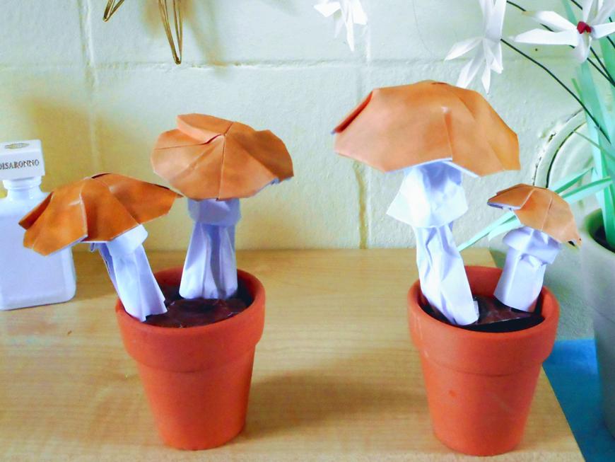Origami Mushrooms