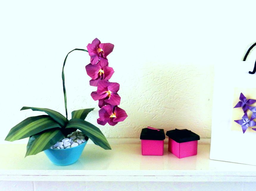 Origami Orchid flowers Origami Orchid flowers
