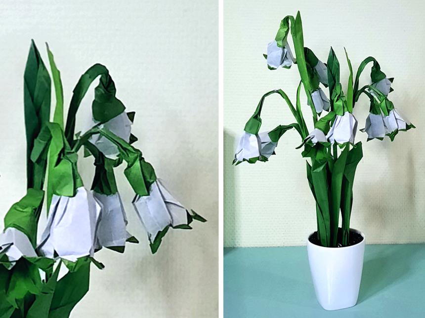 Origami Snowflake Flowers