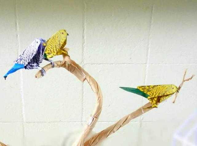 Origami Parakeets