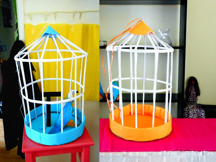 Paper Parrot Cages
