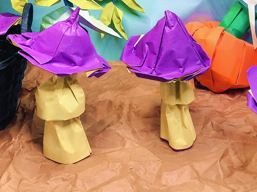 Origami Witches Mushrooms