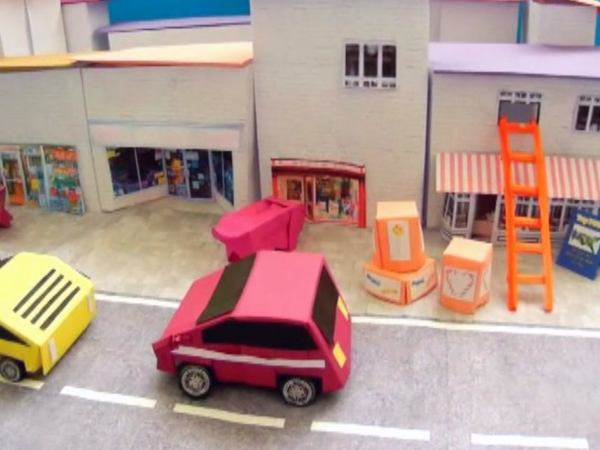 papercraft cute shopping street